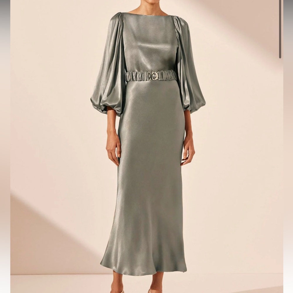 Shona Joy La Lune Dress in Sage, Size 4